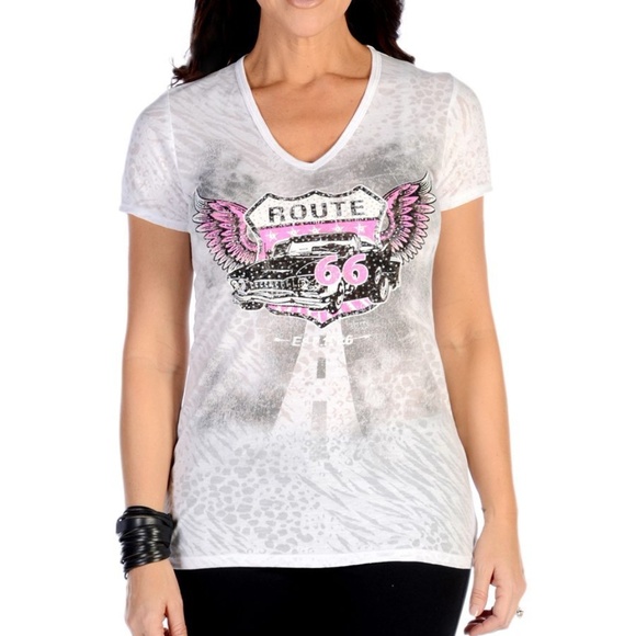 Liberty Wear Tops - *JUST IN* NWT Liberty Wear Ladies Route 66 Top